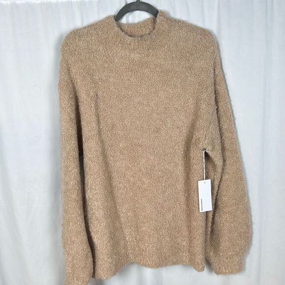 Reformation Alpaca Linen Blend Ambrose Bouclé Sweater in Ginger Medium - Picture 3 of 9
